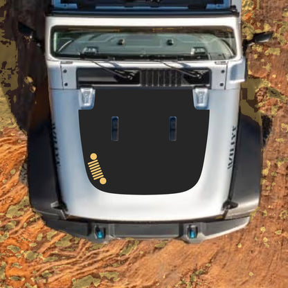 Hood Panel Decal/Sticker - Left Side Grill Graphic Decal Graphic Kit - For Jeep JL JLU Sahara 2018-2025 - Premium Vinyl
