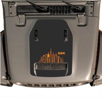 Hood Panel Decal/Sticker - Dubai Style Graphic Decal Graphic Kit - For Jeep JL JLU 392 2018 - Premium Vinyl