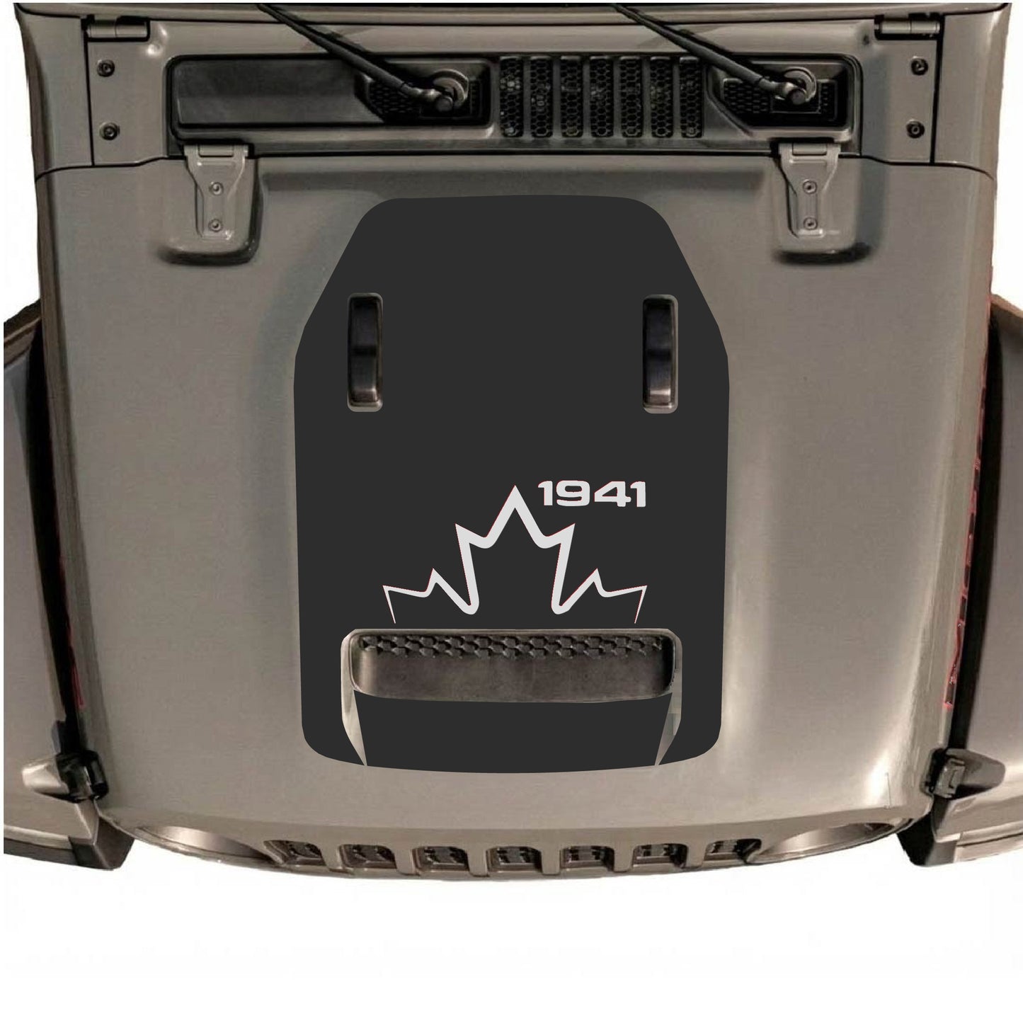 Hood Panel Decal/Sticker - 1941 Canada Graphic Decal Graphic Kit - For Jeep JL JLU 392 2018 - Premium Vinyl