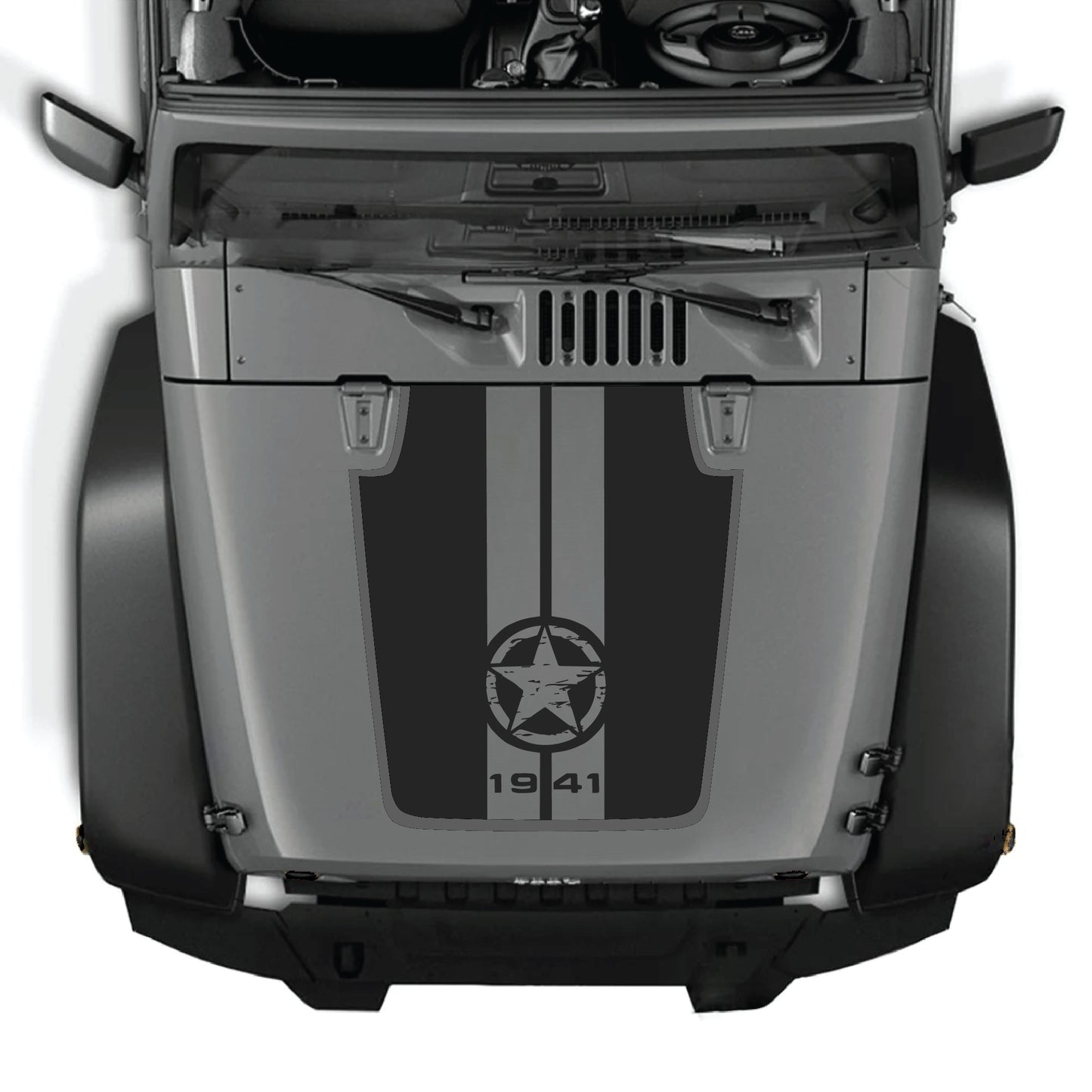 alt
Calcomanía para el cofre del Jeep Wrangler JK con diseño de estrella y franjas, kit gráfico de vinilo CarCode para modelos 2007-2018.