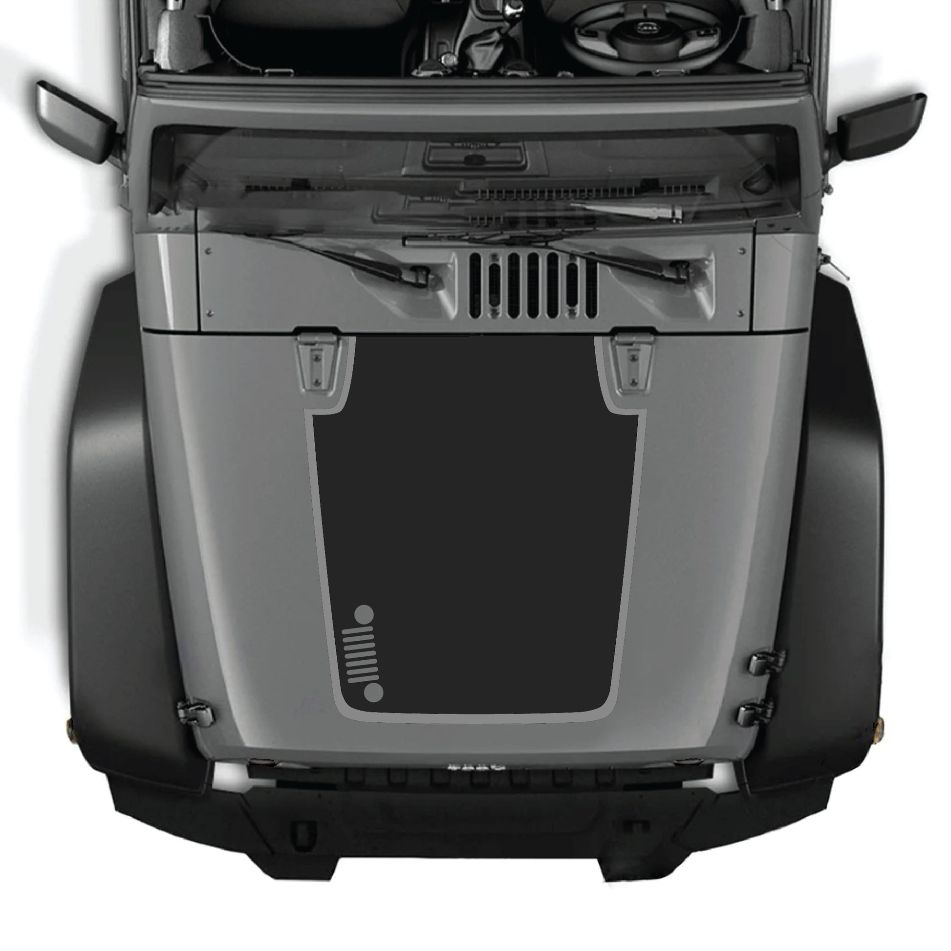 Kit gráfico de calcomanía para el capó izquierdo del Jeep Wrangler JK de CarCode, con vinilo premium para modelos 2007-2018.