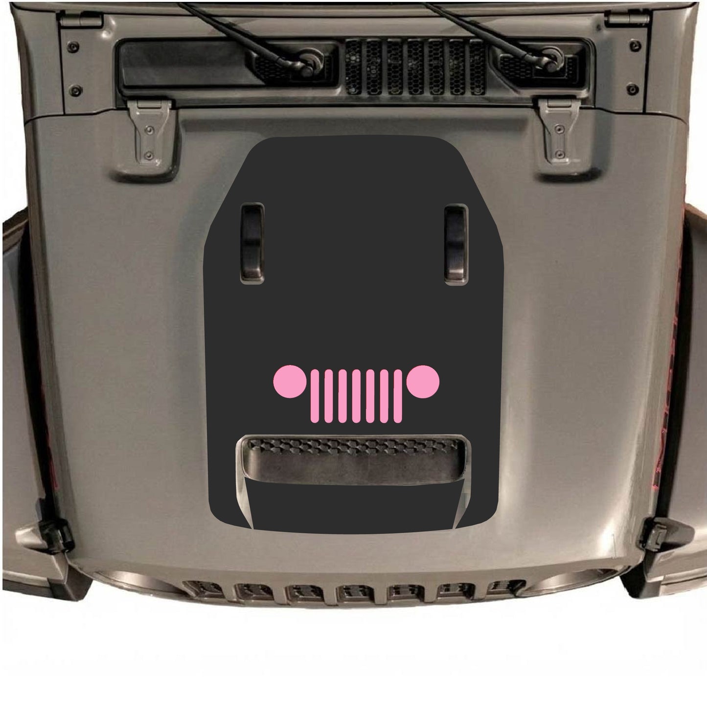 Hood Panel Decal/Sticker - Center Grill Graphic Decal Graphic Kit - For Jeep JL JLU 392 2018 - Premium Vinyl