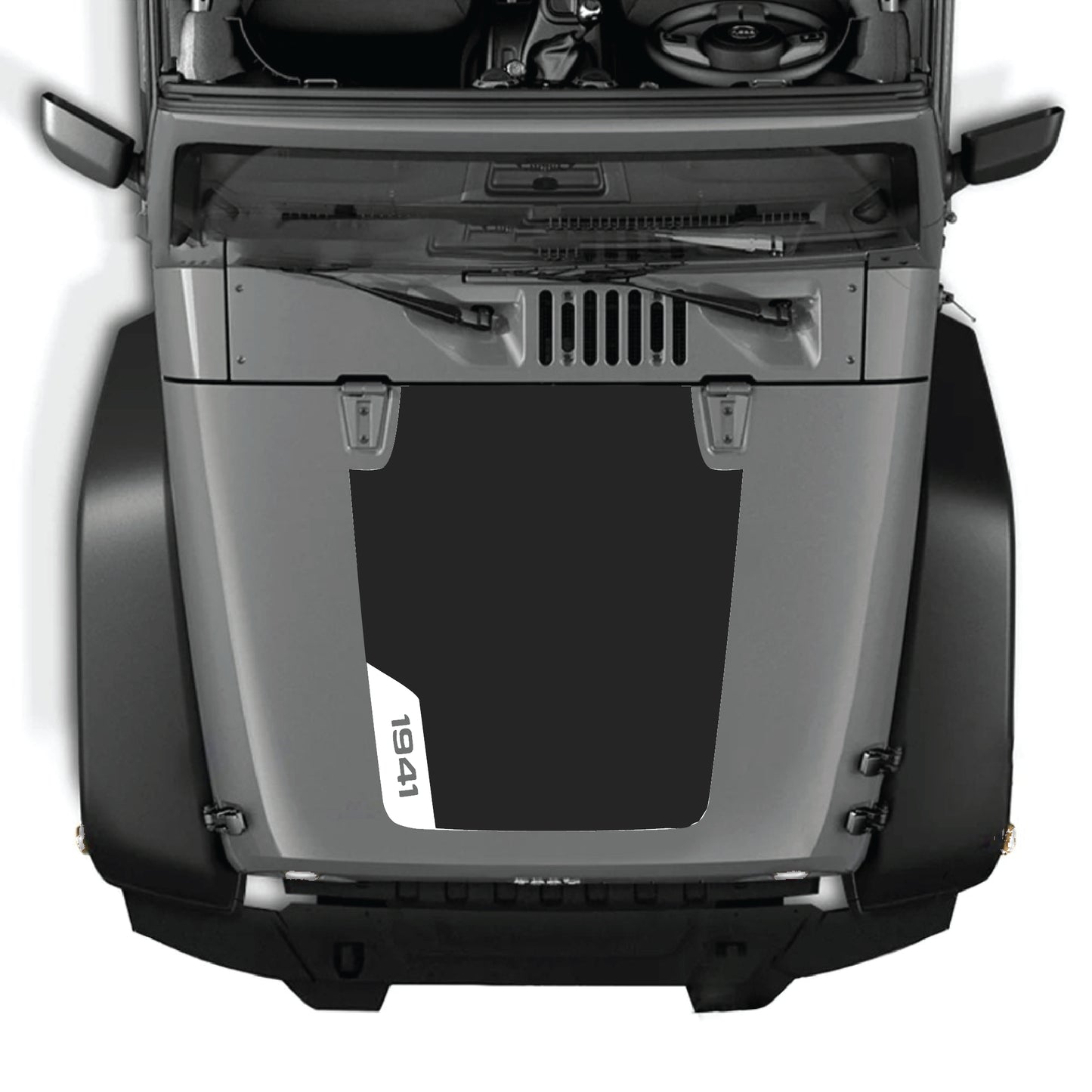 Kit de gráficos de calcomanías para el lado izquierdo del capó para Jeep Wrangler JK JKU 2007-2018, adhesivo premium de vinilo para panel del capó CarCode.