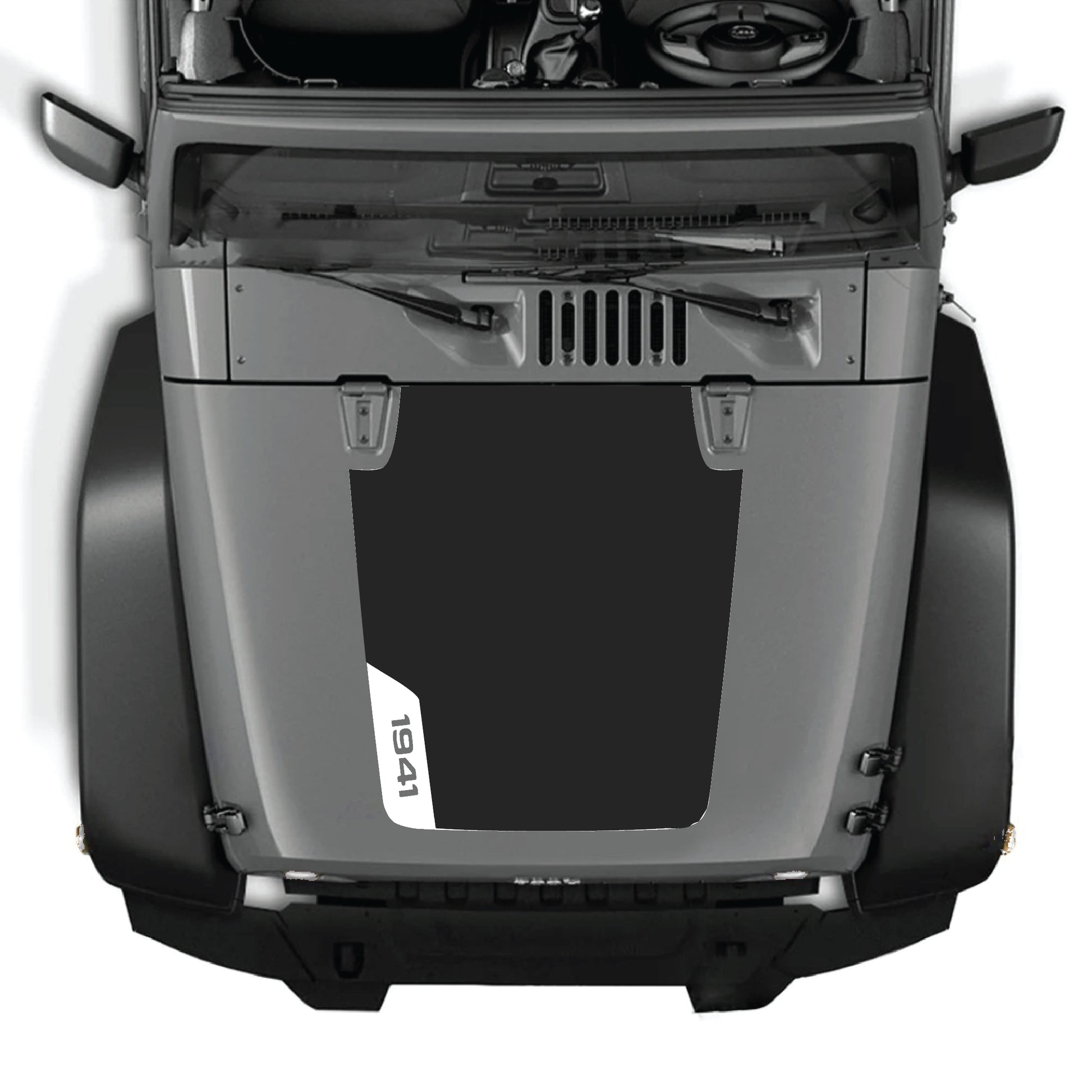 Kit de gráficos de calcomanías para el lado izquierdo del capó para Jeep Wrangler JK JKU 2007-2018, adhesivo premium de vinilo para panel del capó CarCode.
