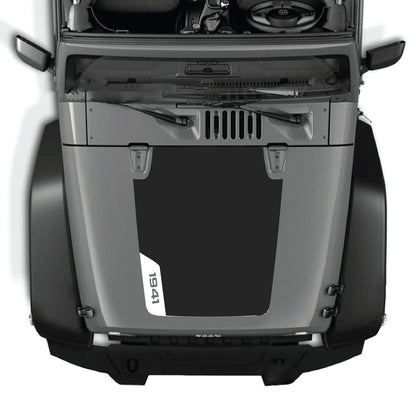 Kit de gráficos de calcomanías para el lado izquierdo del capó para Jeep Wrangler JK JKU 2007-2018, adhesivo premium de vinilo para panel del capó CarCode.