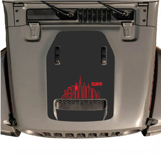 Hood Panel Decal/Sticker - Dubai Style Graphic Decal Graphic Kit - For Jeep JL JLU 392 2018 - Premium Vinyl