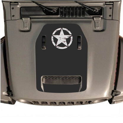 Hood Panel Decal/Sticker - Top Star Graphic Decal Graphic Kit - For Jeep JL JLU 392 2018 - Premium Vinyl