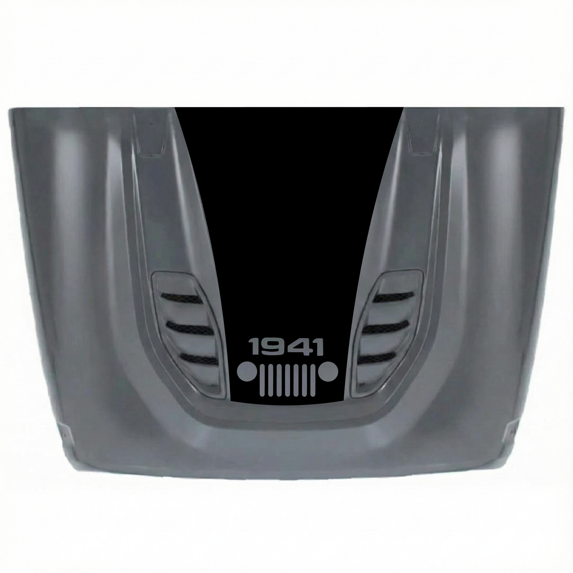 CarCode 10th Anniversary hood decal for Jeep JK/JKU 2007-2018, premium vinyl sticker with bold design on hood surface.