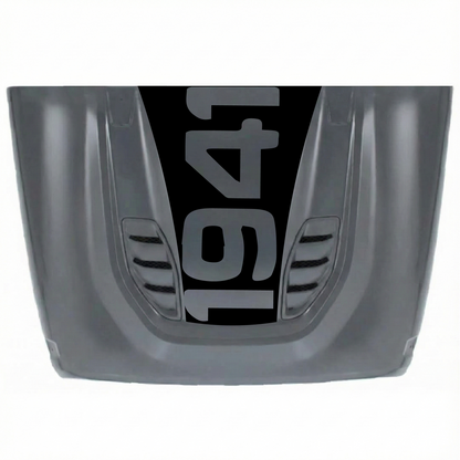 CarCode 10th Anniversary hood decal sticker for Jeep JK/JKU 2007-2018, made of premium vinyl, designed for Jeep hood customization.
