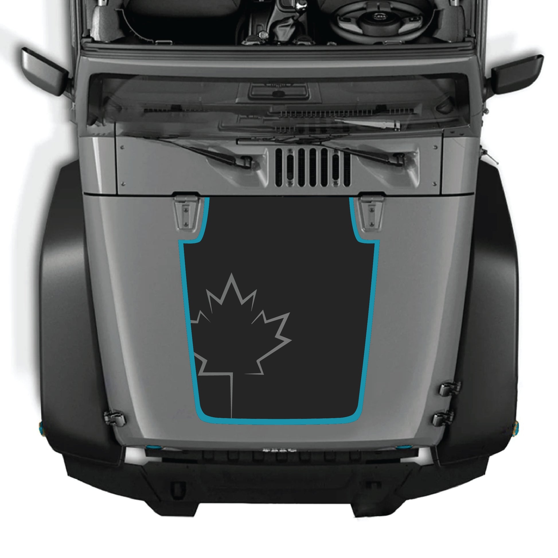Kit gráfico de calcomanías con hoja de Canadá para Jeep Wrangler JK JKU 2007-2018, fabricado en vinilo premium por CarCode.