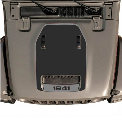 Hood Panel Decal/Sticker - Bottom 1941 with Border Graphic Decal Graphic Kit - For Jeep JL JLU 392 2018 - Premium Vinyl