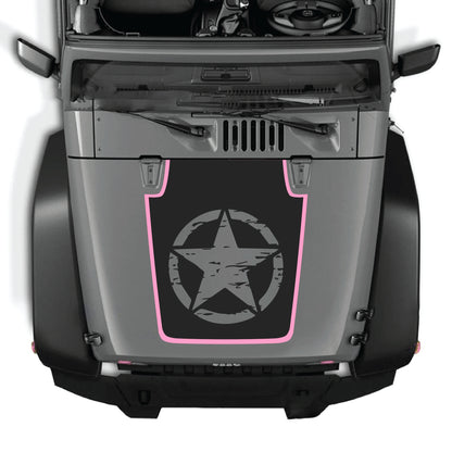alt
Kit gráfico de calcomanía de estrella completa para el capó de Jeep Wrangler JK de CarCode, hecho de vinilo premium, para modelos Jeep Wrangler 2007-2018.