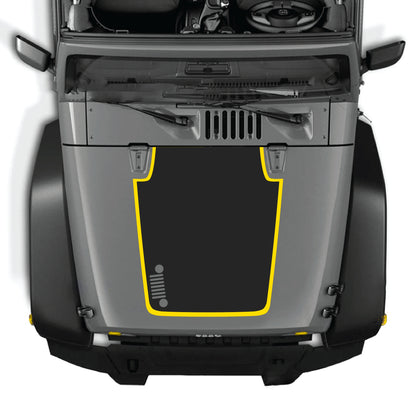 Kit de gráficos adhesivos para el capó, lado izquierdo, para Jeep Wrangler JK JKU, de CarCode, hecho de vinilo premium, con diseño llamativo para modelos 2007-2018.