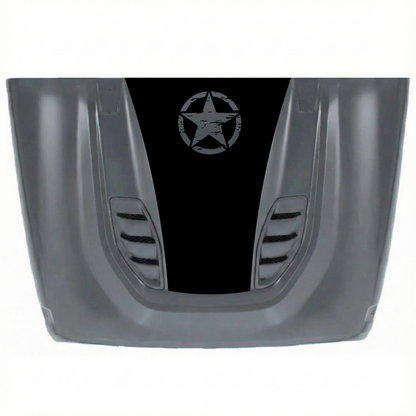 CarCode 10th Anniversary hood decal for Jeep JK/JKU, premium vinyl sticker with hood style design for 2007-2018 models.
