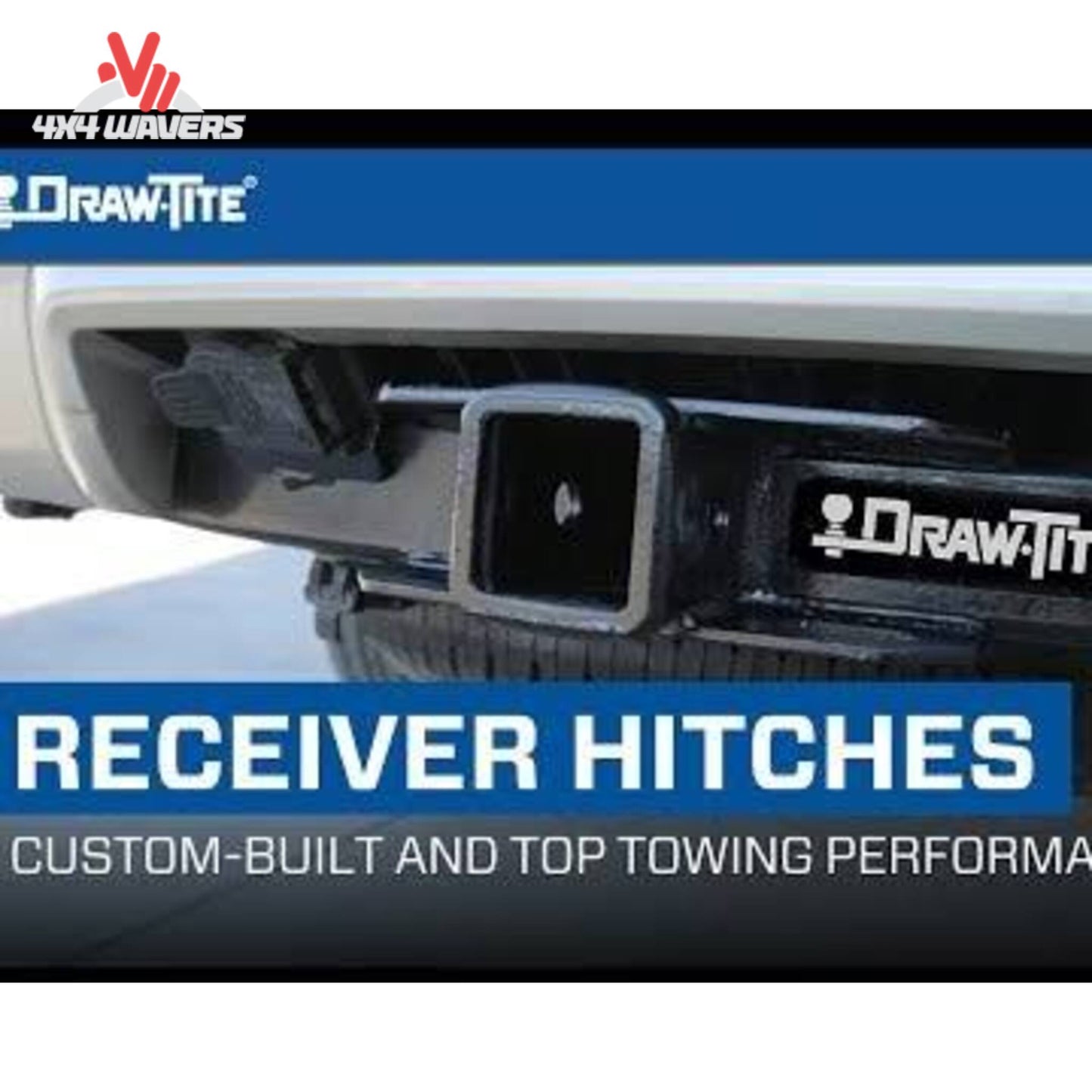 Rear bumper view of GMC Sierra 1500 with installed 2-inch Draw-Tite receiver hitch SKU 41553