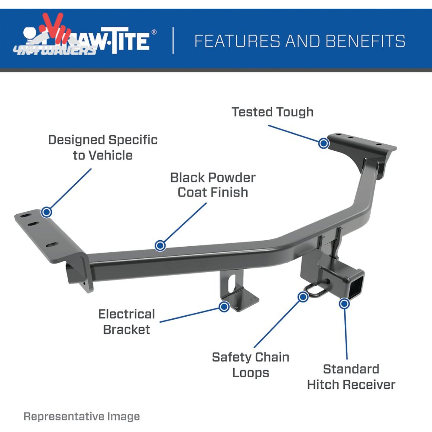 Draw-Tite 41553 Class 4 trailer hitch 2 inch receiver for Chevy Silverado 1500 SKU 41553