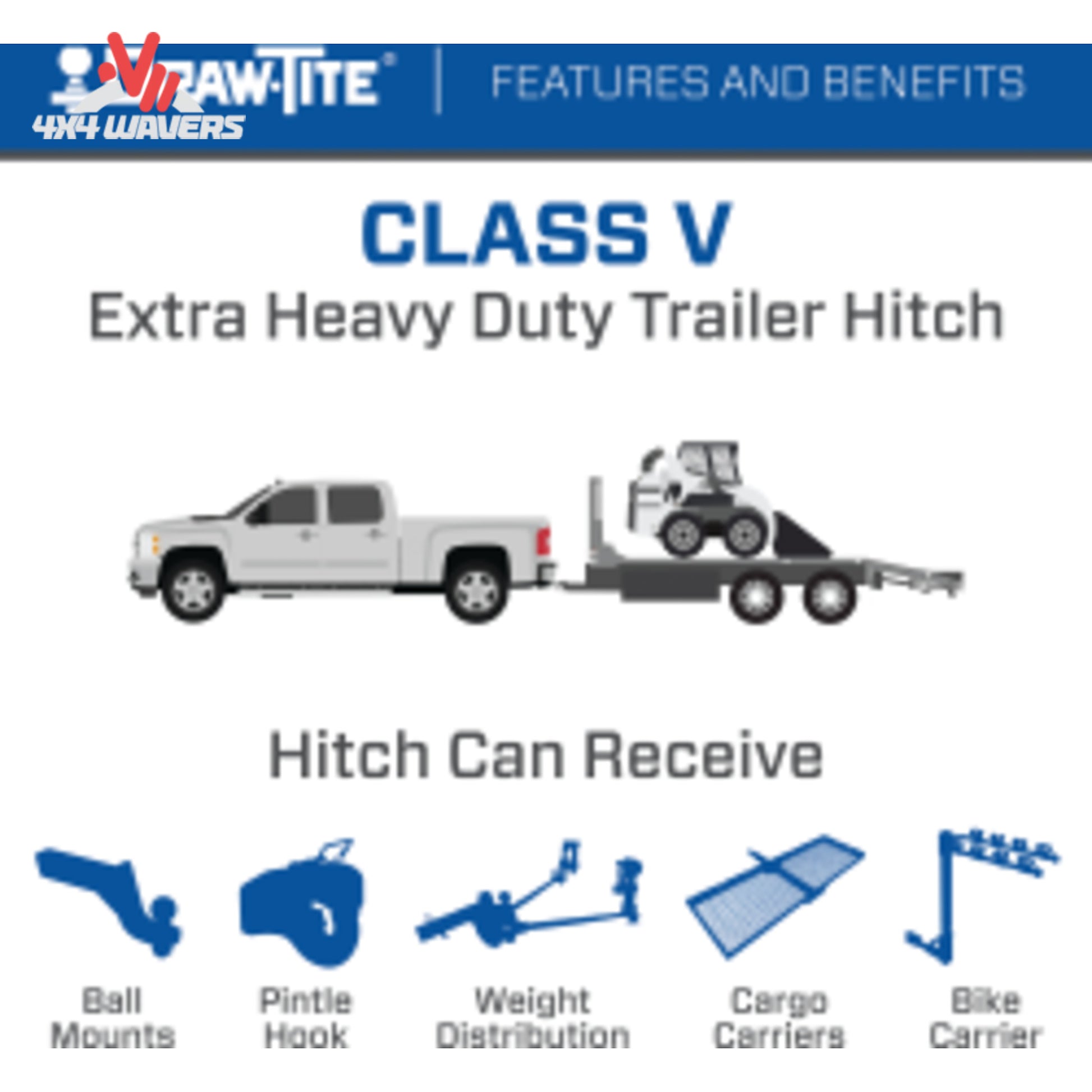 Draw-Tite 41553 Class 4 trailer hitch 2 inch receiver for Chevy Silverado 1500 SKU 41553