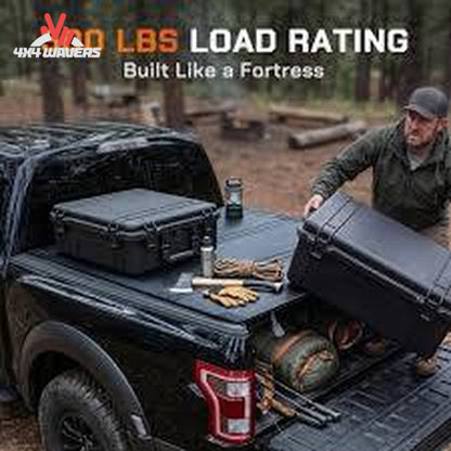 Dura-Flip hard folding tonneau cover on a 2022-2026 Ford F150 Lightning with 5.5ft bed, showing its durable design and secure fit.