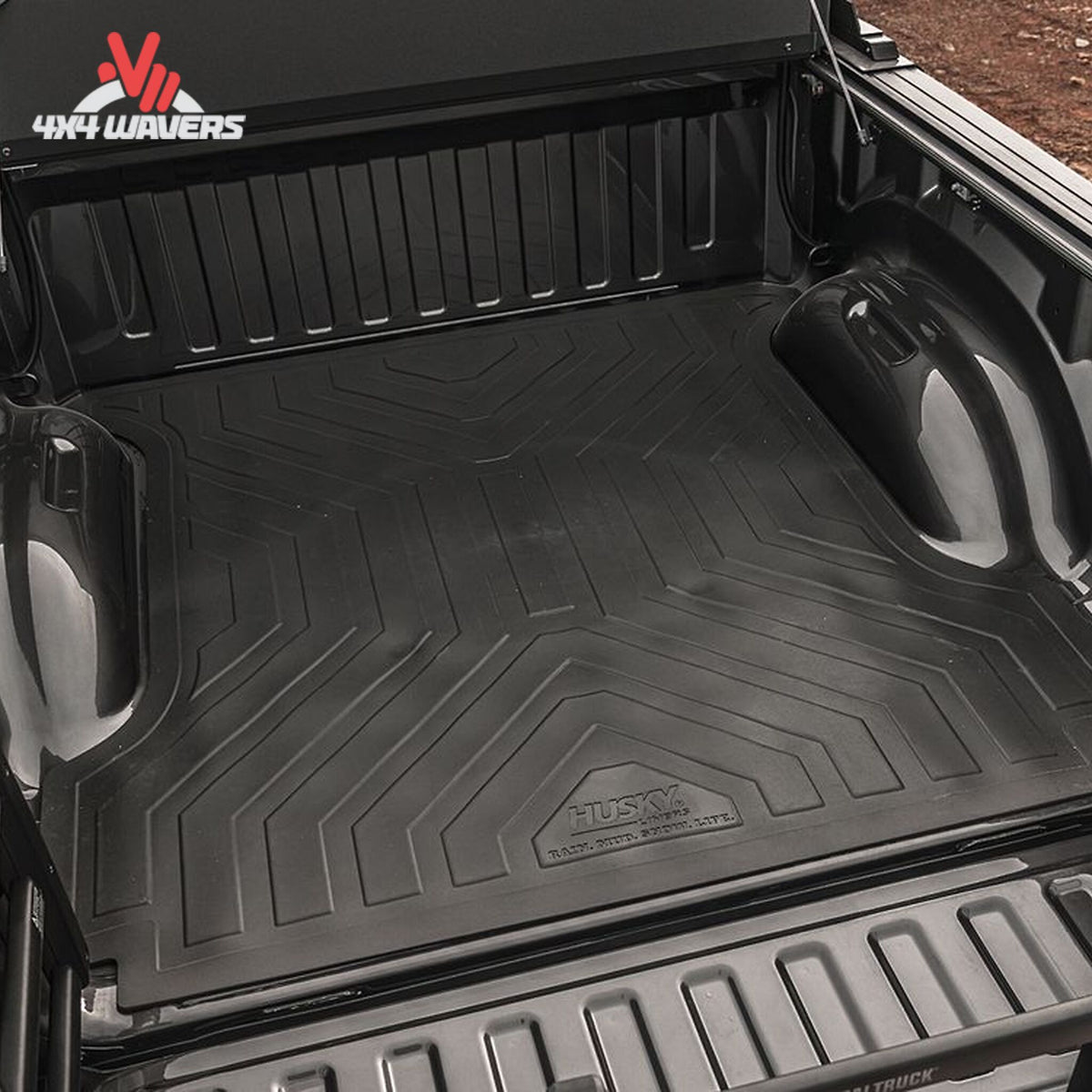 Husky Heavy Duty Bed Mat with duragrip anti-skid rubber texture for 15-26 Ford F-150 6.5ft bed, durable bed liner for trucks.