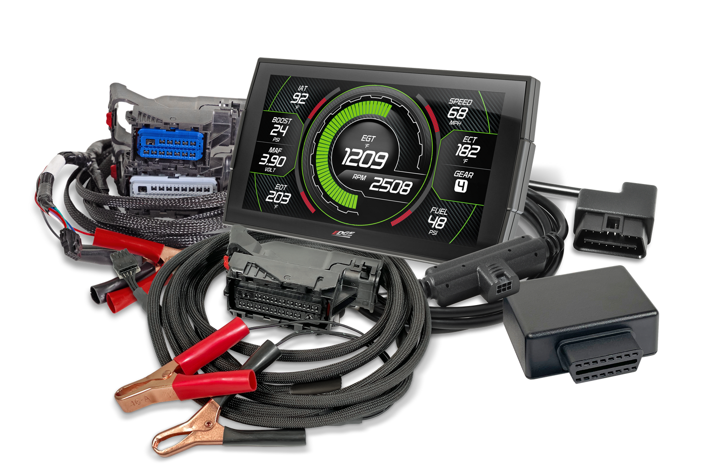 Edge Products computer chip programmer for 2019-2022 GM 1500 trucks with 5.3L/6.2L engine, used for unlocking and flashing.