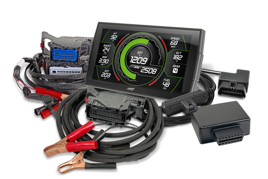 Edge Products computer chip programmer for 2019-2022 GM 1500 trucks with 5.3L/6.2L engine, used for unlocking and flashing.