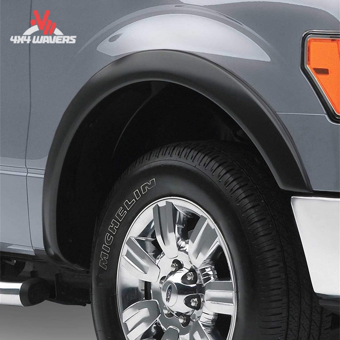 EGR OEM matte black fender flare for 2009-2014 Ford F-150, made from durable ABS material with detailed close-up view.