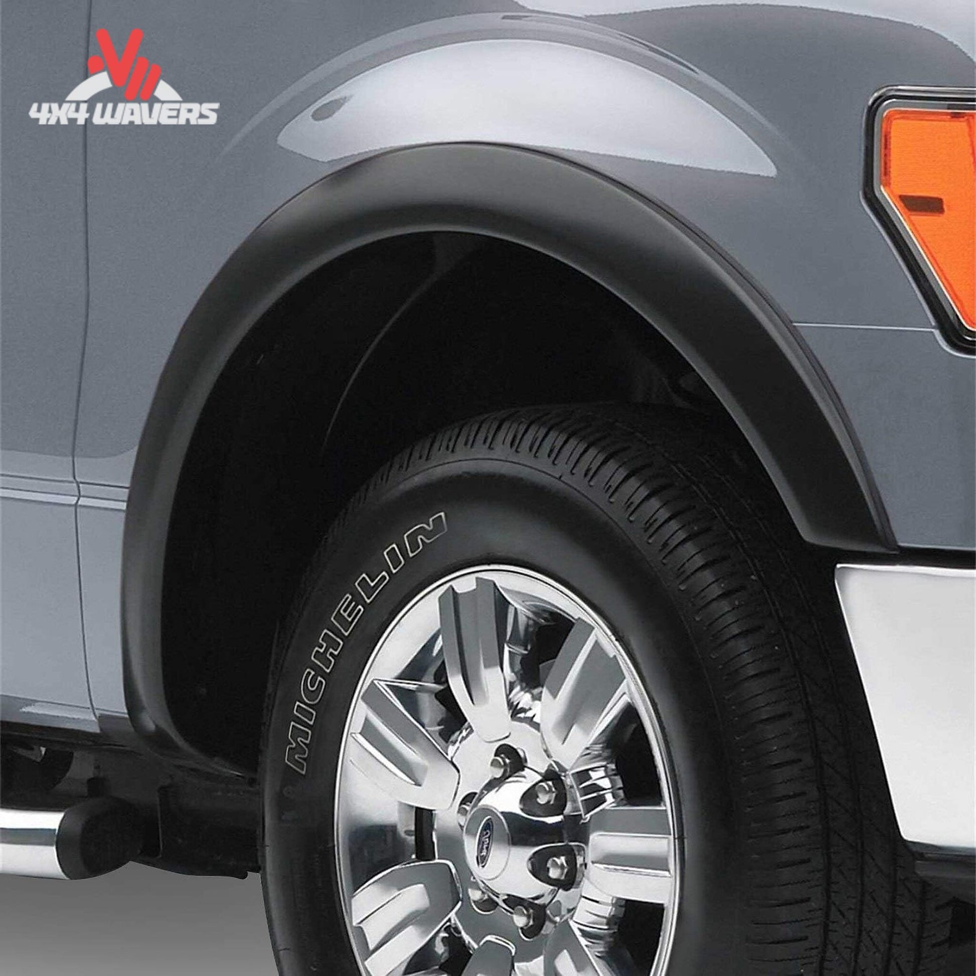 EGR OEM matte black fender flare for 2009-2014 Ford F-150, made from durable ABS material with detailed close-up view.