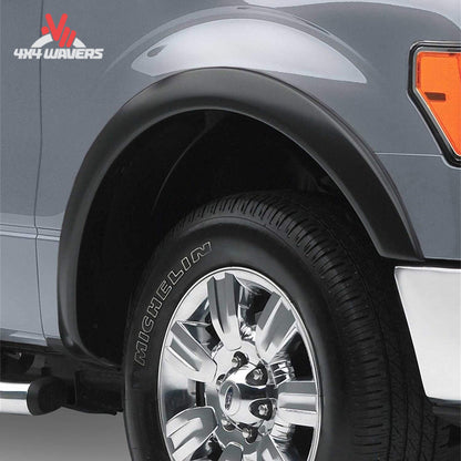 EGR OEM matte black fender flare for 2009-2014 Ford F-150, made from durable ABS material with detailed close-up view.