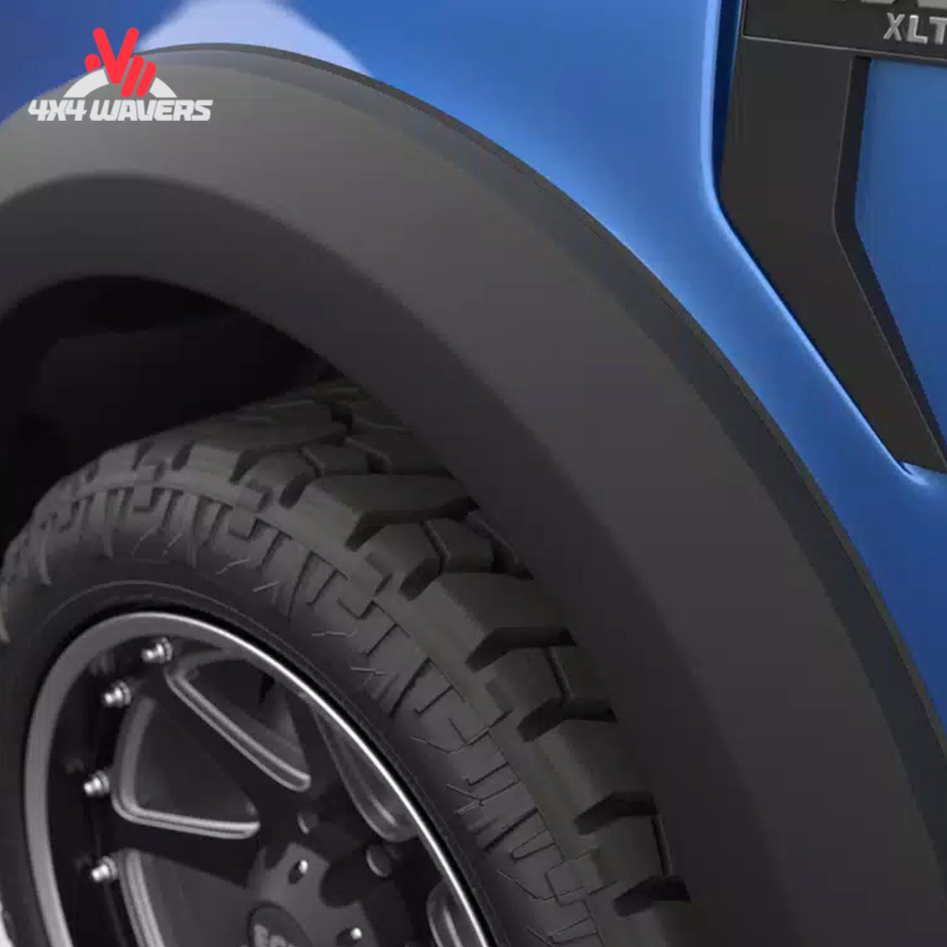 EGR Rugged Fender Flares in matte finish for 2021-2026 Ford F-150, made of durable ABS material with detailed close-up view.