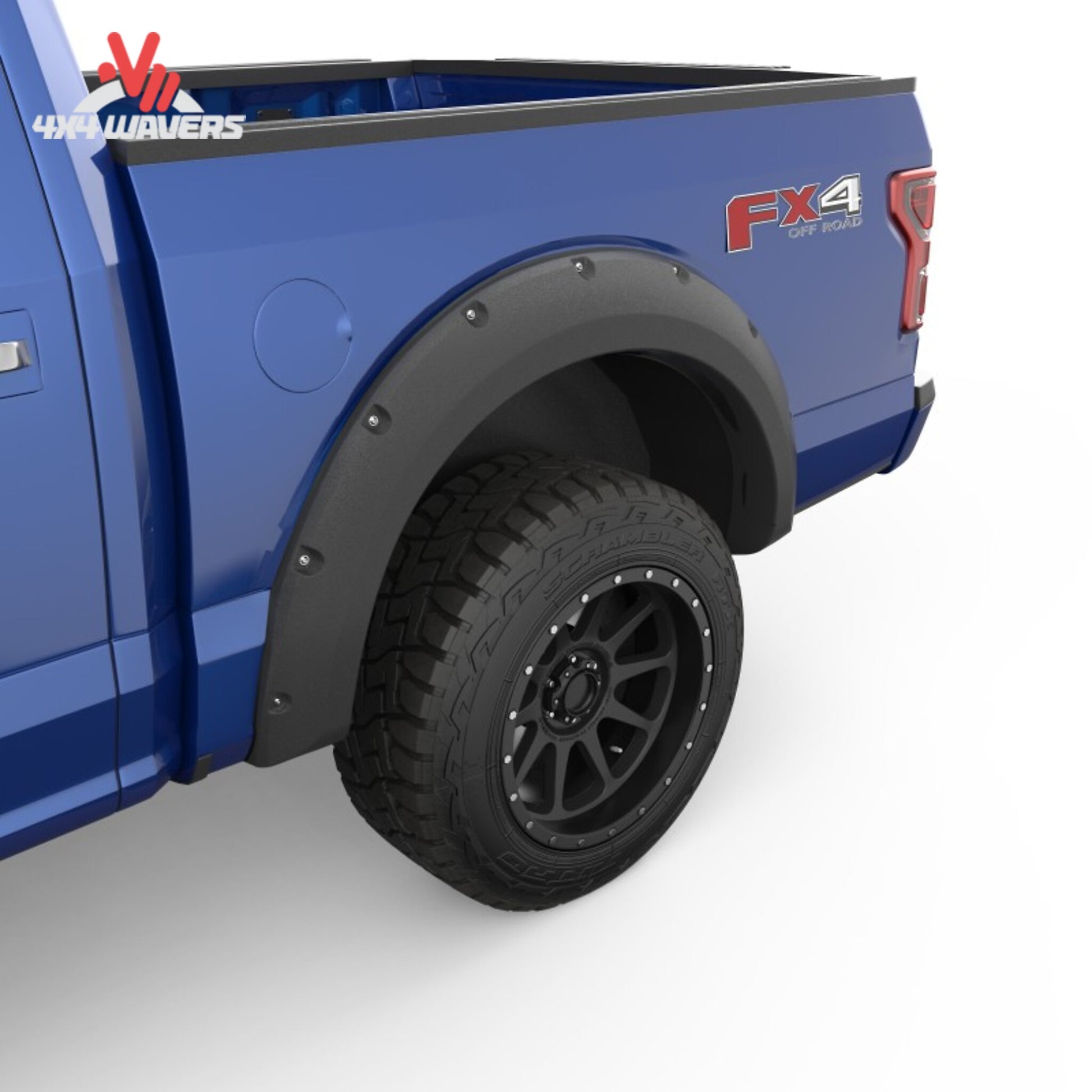 EGR Bolt-Style Matte Fender Flares for 2018-2020 Ford F-150, featuring black bolt accents and durable matte finish.
