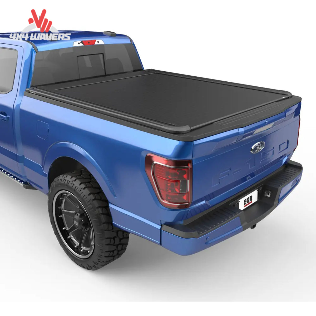 EGR RollTrac electric tonneau cover installed on a 2015-2026 Ford F-150 with 6.5-foot bed, showcasing sleek, durable design.