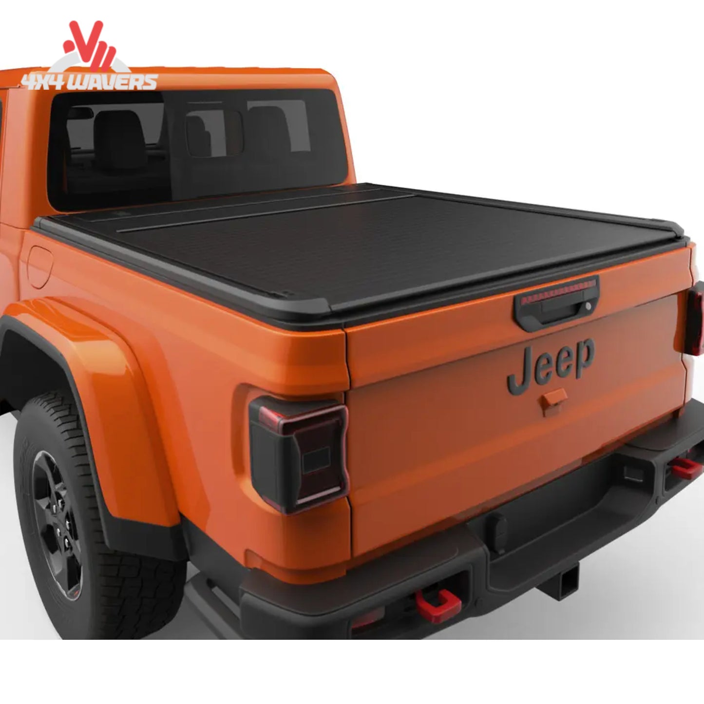 EGR RollTrac electric tonneau cover installed on a 2020–2026 Jeep Gladiator JT with a 5-foot bed, showing the covered truck bed.