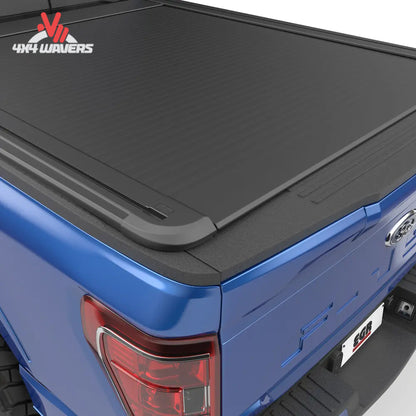 EGR RollTrac manual tonneau cover with lock assembly on a 2015-2026 Ford F-150 6.5ft bed, showing the locking mechanism.