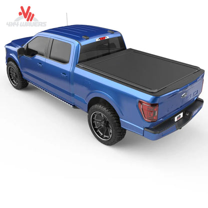 EGR RollTrac manual tonneau cover installed on a 2015-2026 Ford F-150 with 6.5-foot bed, showing the cover's sleek design.