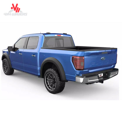 EGR Rugged Matte Fender Flares installed on a 2021-2026 Ford F-150, showing durable, textured design for enhanced truck protection.