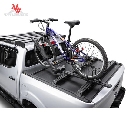Mountain bike secured on TruXedo Elevate Bike Carrier