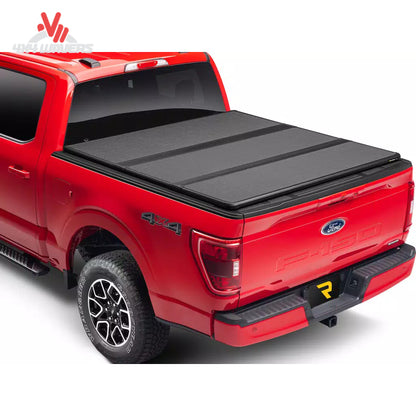 Extang Solid Fold ALX tonneau cover on a 2015-2020 Ford F-150 with 5.5ft bed, showing the sleek, foldable truck bed cover.
