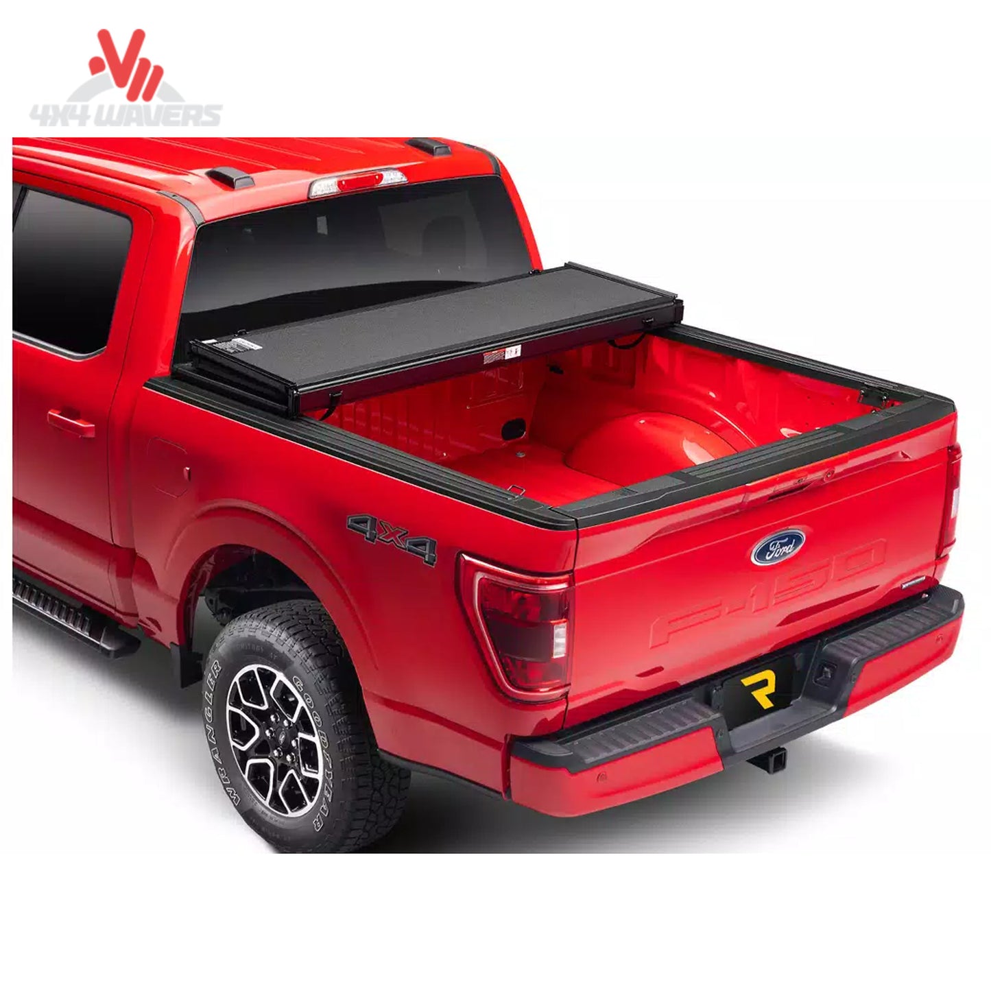 Extang Solid Fold ALX tonneau cover on a 2015-2020 Ford F-150 with 5.5ft truck bed, showing the sleek, foldable design.
