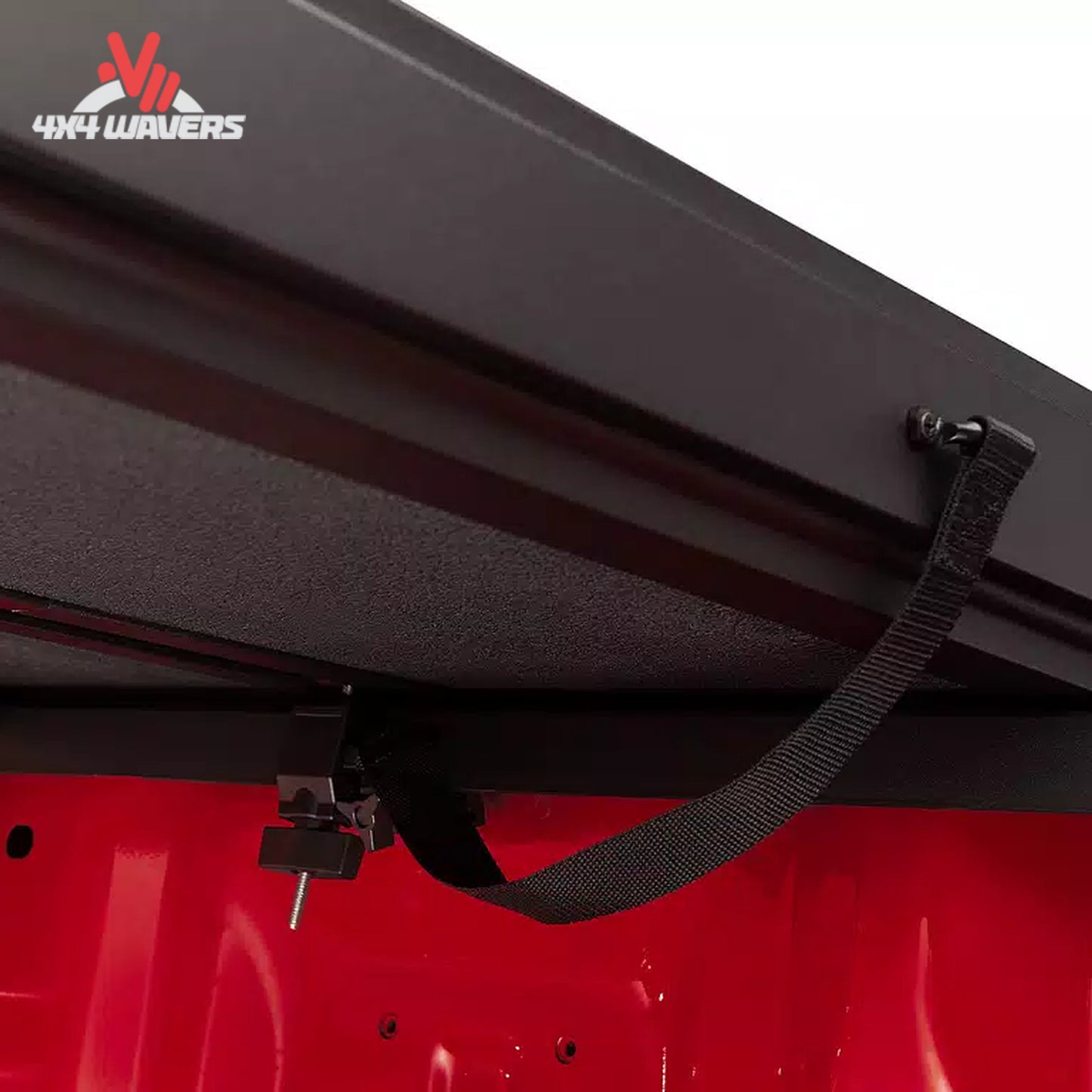 Extang Solid Fold ALX tonneau cover on a 2015-2020 Ford F-150 with 5.5ft bed, showing the foldable truck bed cover in black.
