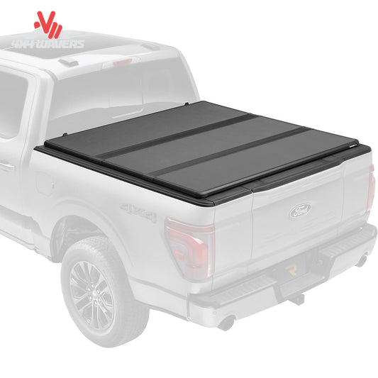 Extang Solid Fold ALX tonneau cover on a 2015-2020 Ford F-150 with 5.5ft bed, showing the sleek, foldable truck bed cover.