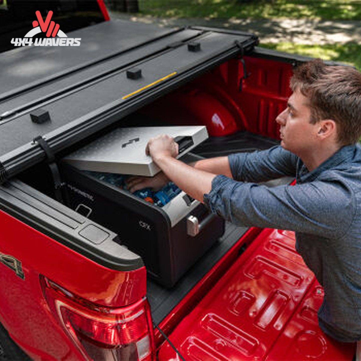 Extang Solid Fold ALX tonneau cover on 2015-2020 Ford F-150 with 6.5-foot bed, showcasing durable, foldable truck bed cover.