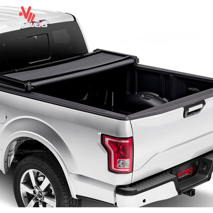 Extang Trifecta 2.0 tonneau cover folded open on a 2009-2014 Ford F-150 with a 6.5ft bed, showing easy bed access and secure fit.