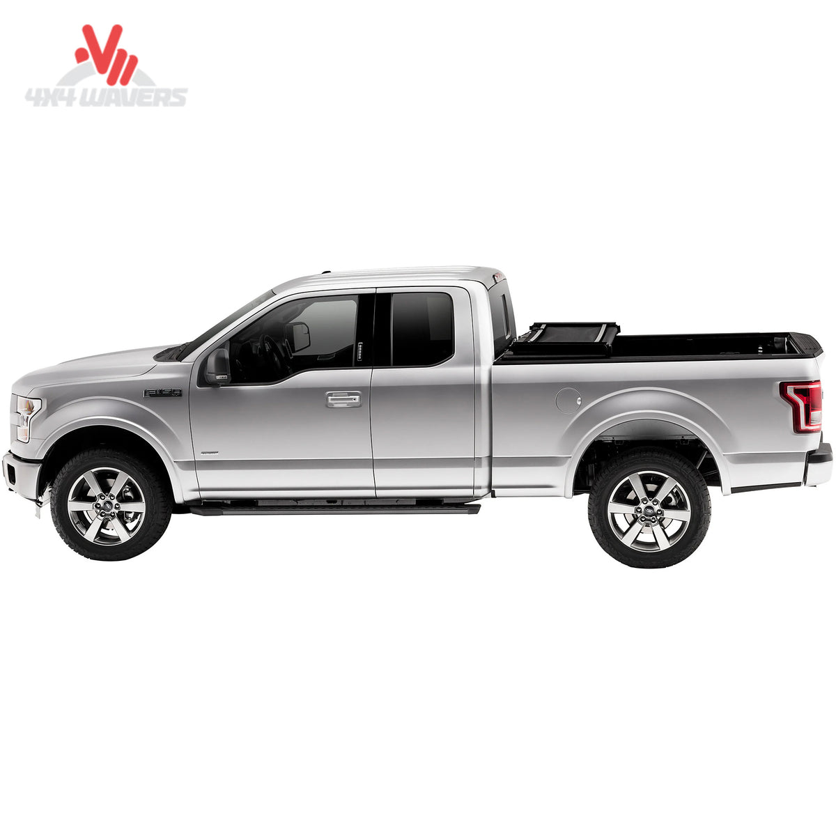 Extang Trifecta 2.0 tonneau cover folded open on 2009-2014 Ford F-150 with a 6.5ft bed, showing bed access and cover design