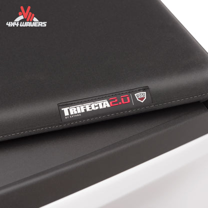 Extang Trifecta 2.0 Tonneau Cover on 2009-2014 Ford F-150 with leather grain vinyl finish and secure seal.
