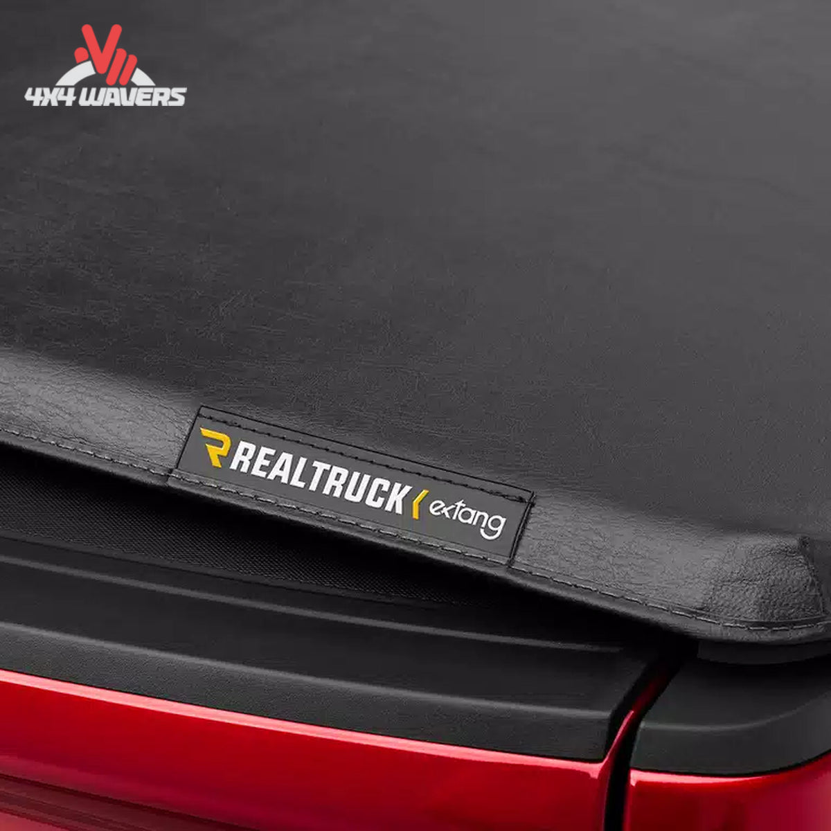 Extang Trifecta 2.0 tonneau cover in leather grain vinyl for 2015-2020 Ford F-150 with 5.5ft bed, showing seal and sleek design.