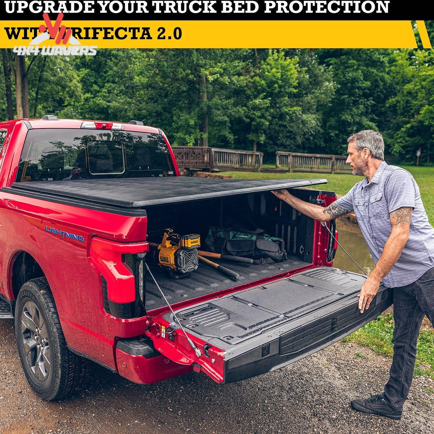 Extang Trifecta 2.0 tonneau cover on a 2009-2014 Ford F-150 with a 5.5ft truck bed, shown installed on the truck bed.