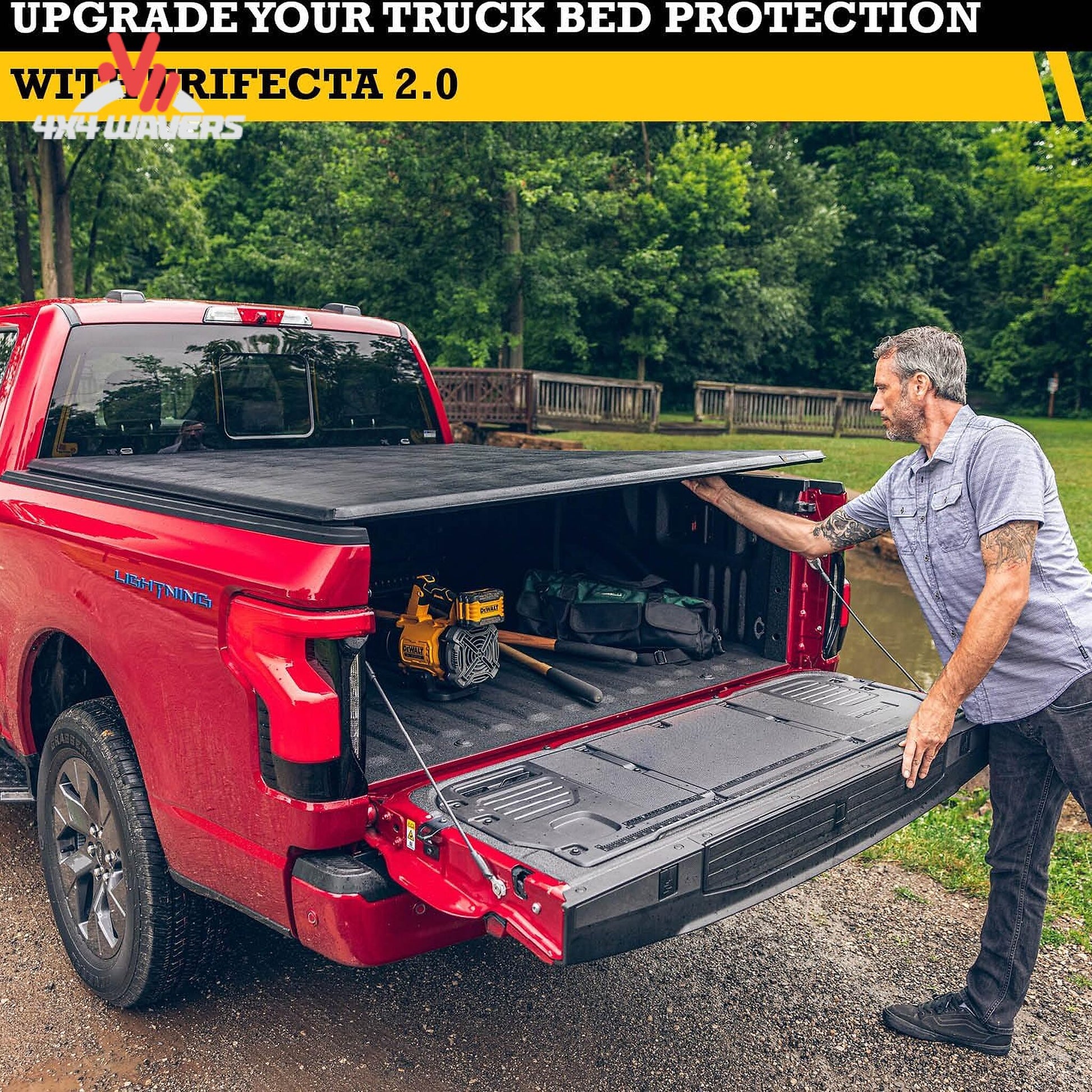 Extang Trifecta 2.0 tonneau cover on a 2009-2014 Ford F-150 with a 5.5ft truck bed, shown installed on the truck bed.