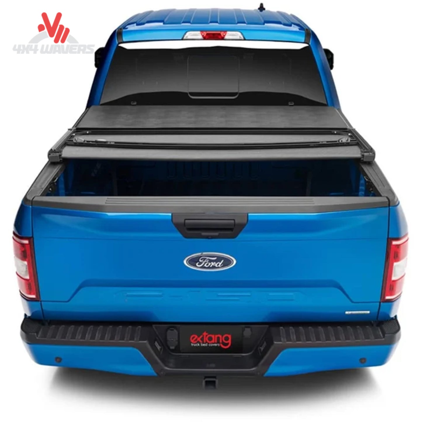 Extang Trifecta ALX tonneau cover folded open on a 2015-2020 Ford F-150 truck with a 5.5ft bed, showing easy bed access.