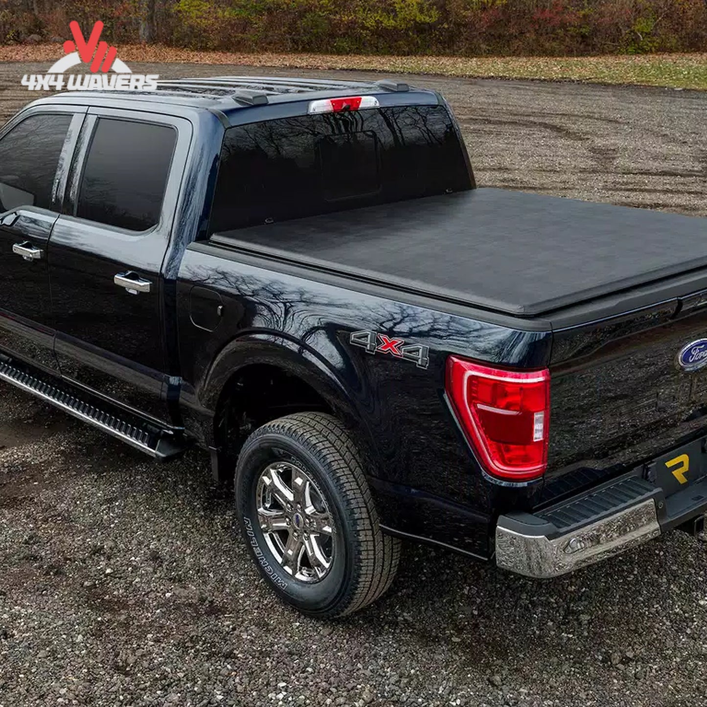 Close-up de la cubierta tonneau plegable blanda Extang Trifecta 2.0 en una Jeep Gladiator JT 5FT 2020–2026, mostrando material de vinilo y paneles plegables.