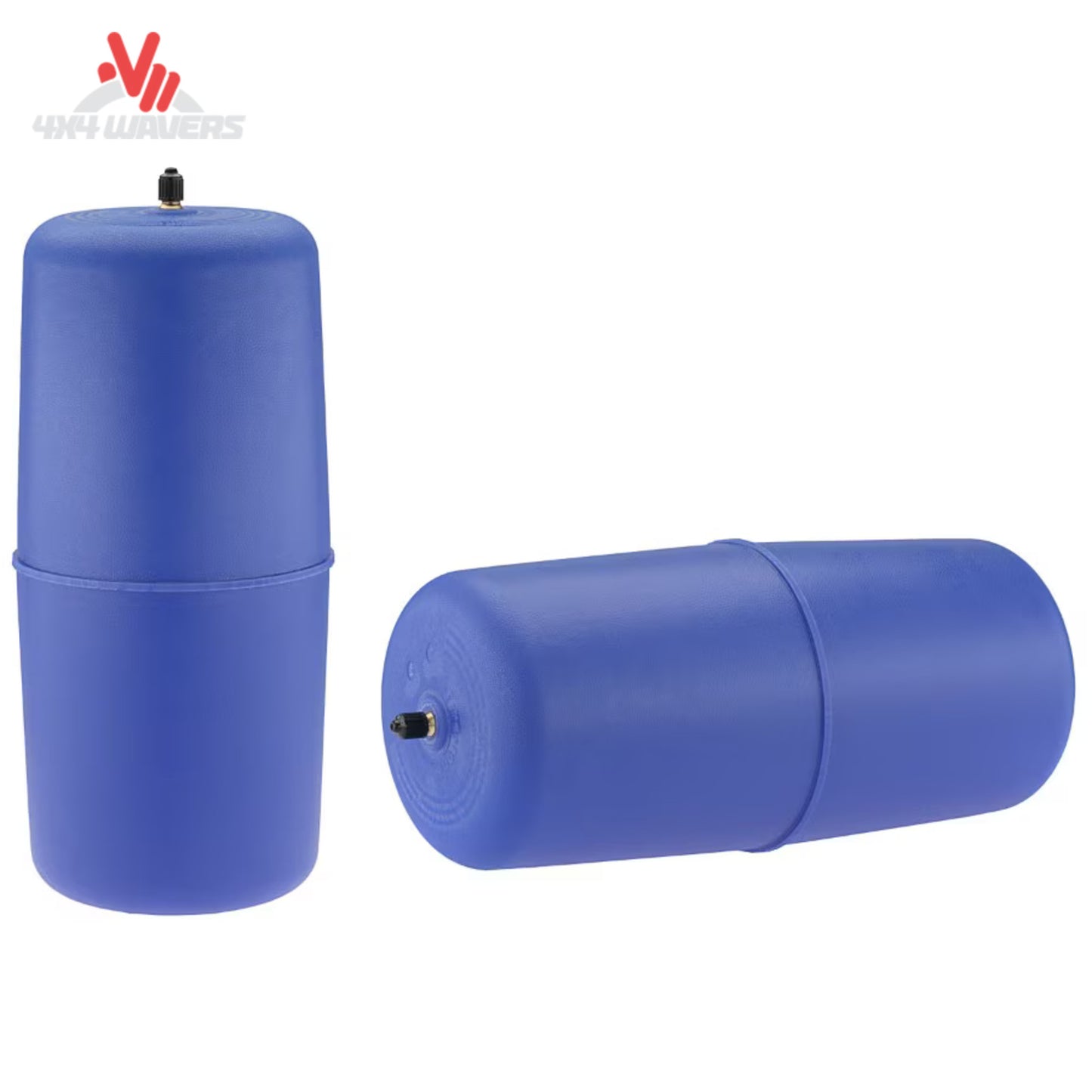 Close-up de los resortes neumáticos traseros Firestone Coil-Rite para Jeep Wrangler JK 2007-2018, mostrando la bolsa de aire y los componentes de montaje.